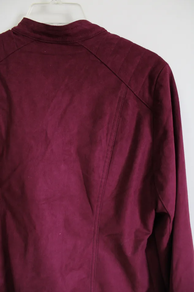 Earrings Chicos NEW Chicos Maroon Sueded Jacket 2 L12