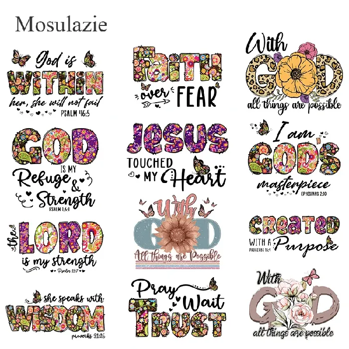 Earrings Christian Faith Iron on Decals Lords Guidance