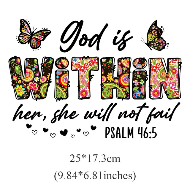 Earrings Christian Faith Iron on Decals Lords Guidance