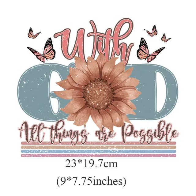 Earrings Christian Faith Iron on Decals Lords Guidance