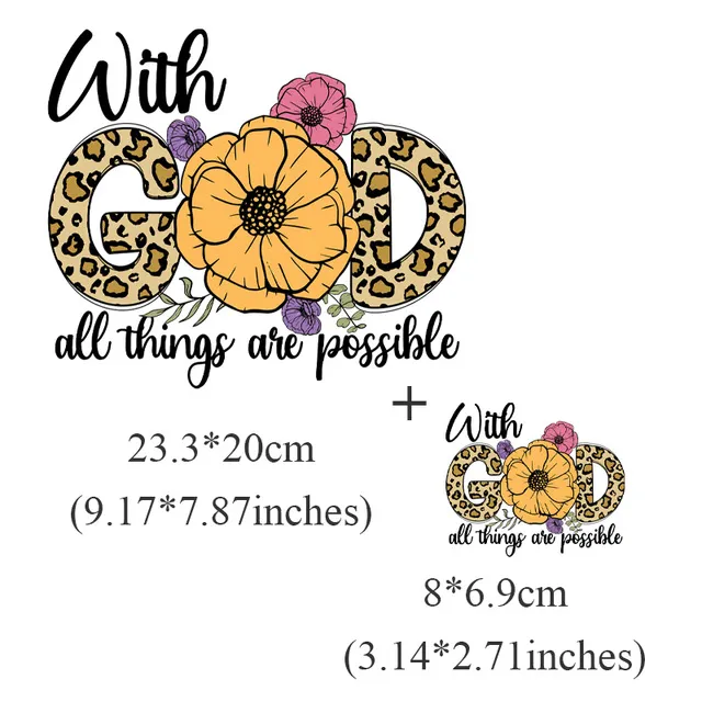 Earrings Christian Faith Iron on Decals Lords Guidance