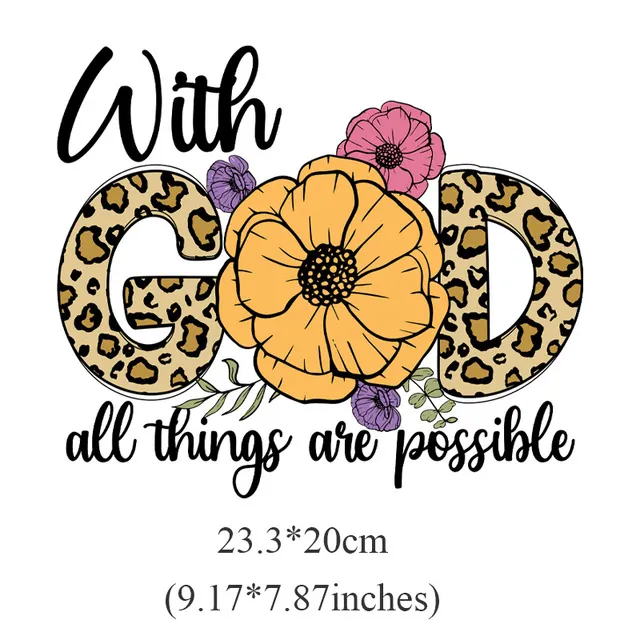 Earrings Christian Faith Iron on Decals Lords Guidance