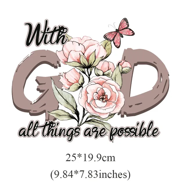 Earrings Christian Faith Iron on Decals Lords Guidance