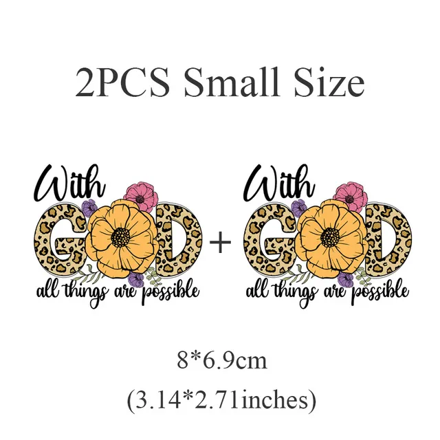 Earrings Christian Faith Iron on Decals Lords Guidance