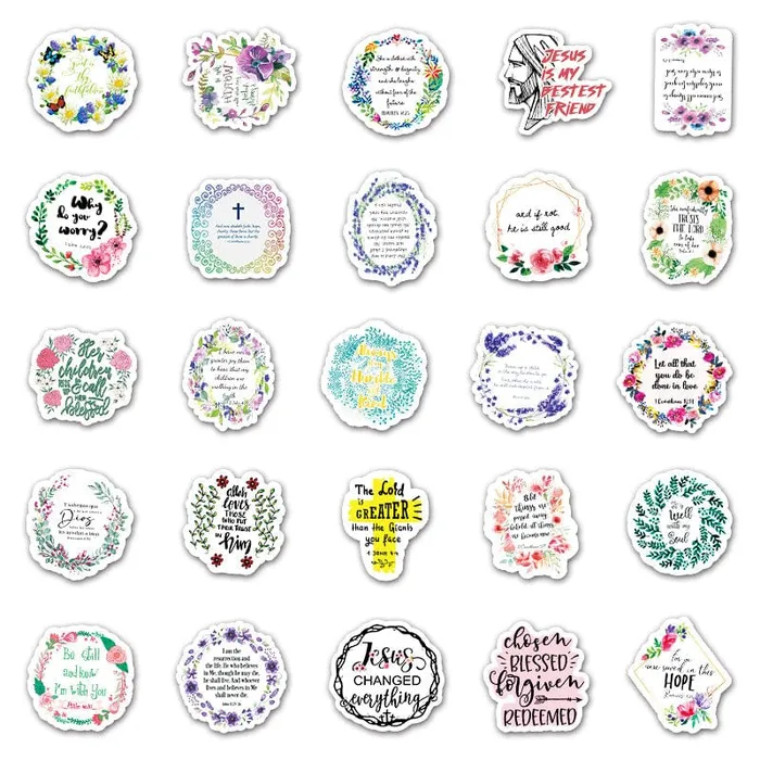 Earrings Christian Slogan Graffiti Stickers Lords Guidance