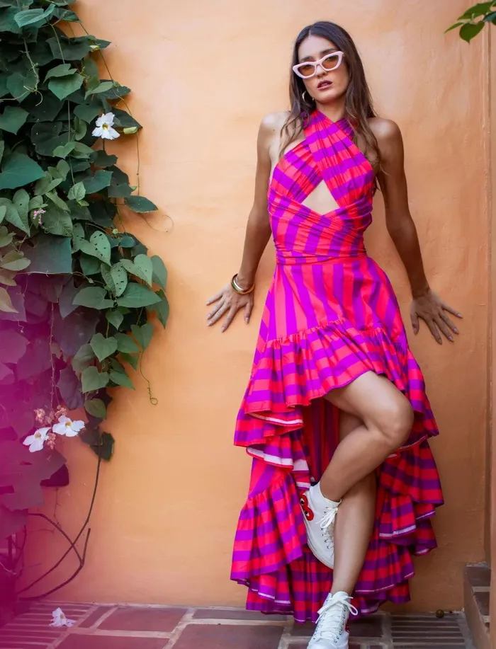 Earrings COCO DRESS SKIRT STRIPE Erika Pea