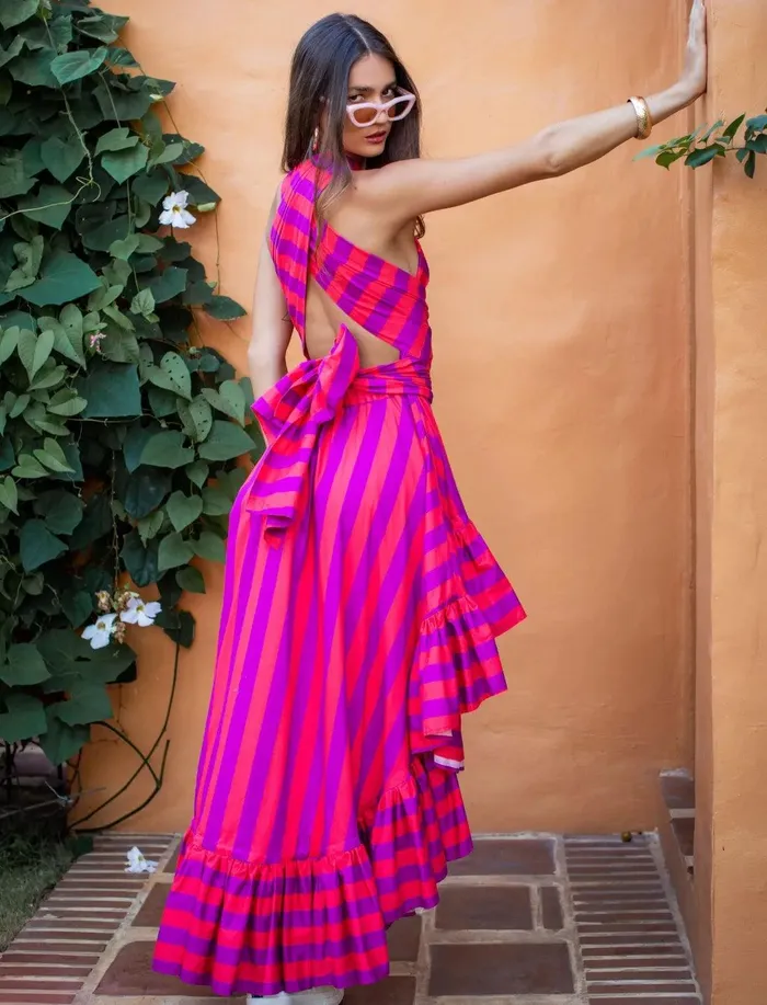 Earrings COCO DRESS SKIRT STRIPE Erika Pea