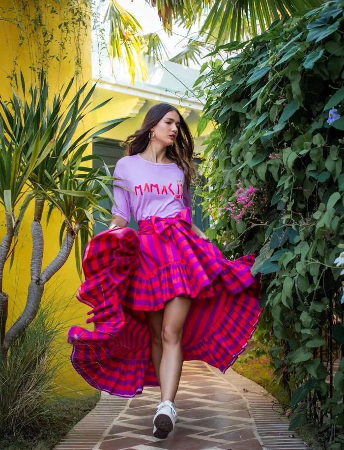 Earrings COCO DRESS SKIRT STRIPE Erika Pea