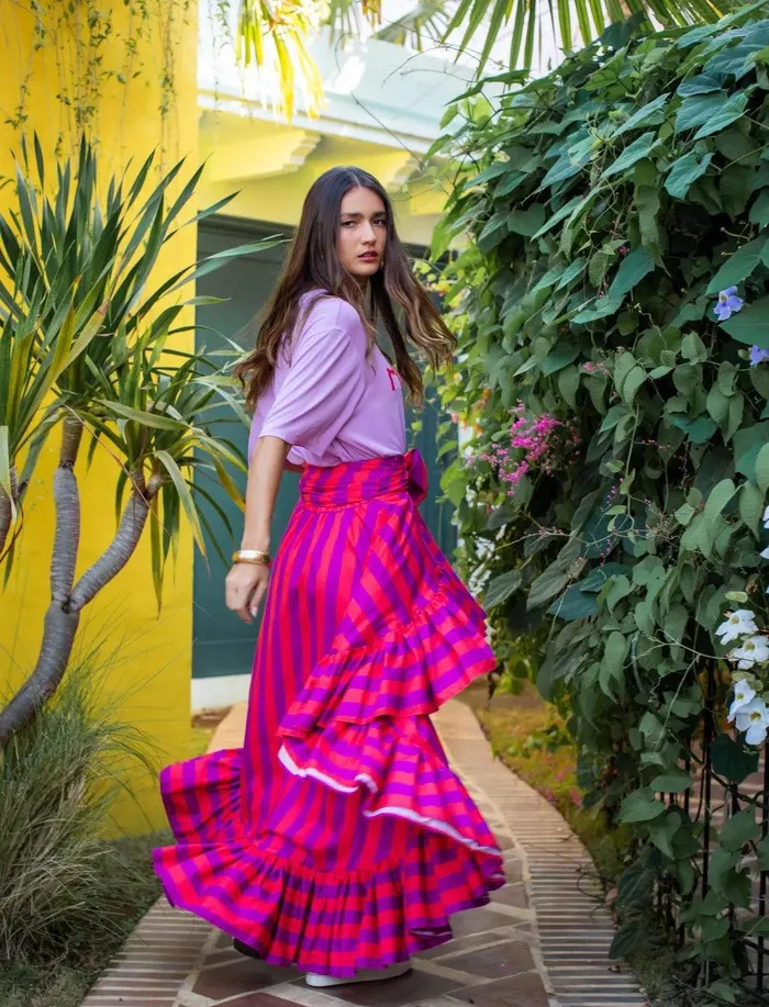 Earrings COCO DRESS SKIRT STRIPE Erika Pea