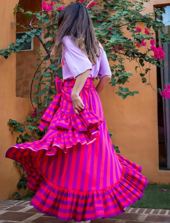 Earrings COCO DRESS SKIRT STRIPE Erika Pea