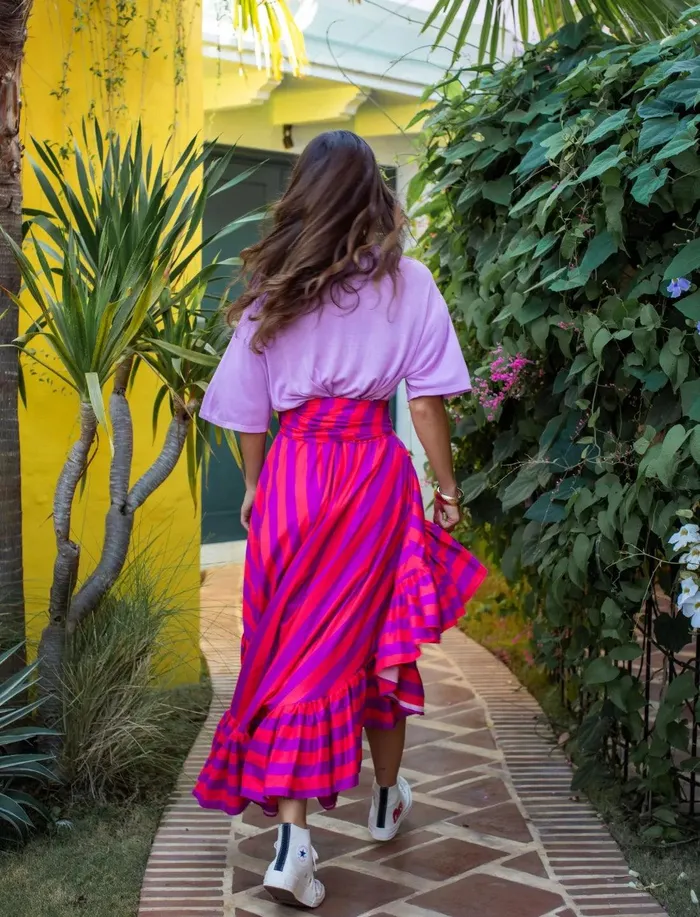 Earrings COCO DRESS SKIRT STRIPE Erika Pea