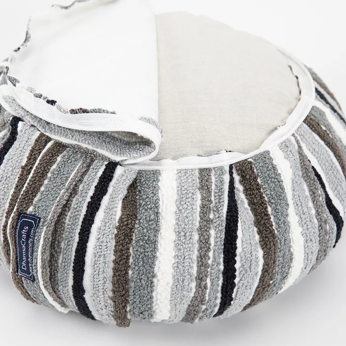 Earrings DharmaCrafts Textured Stripe Buckwheat Hull Zafu