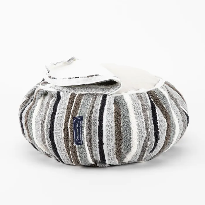 Earrings DharmaCrafts Textured Stripe Buckwheat Hull Zafu