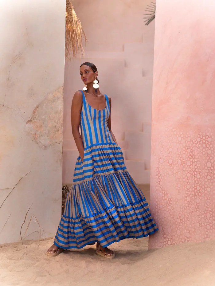 Earrings Erika Pea SELENA MAXI DRESS STRIPE