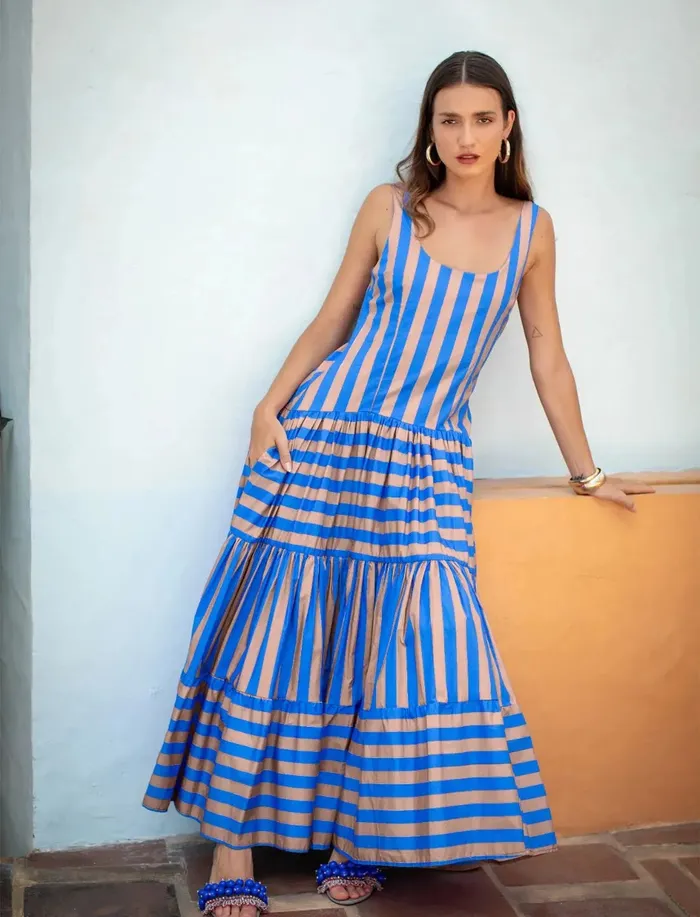 Earrings Erika Pea SELENA MAXI DRESS STRIPE