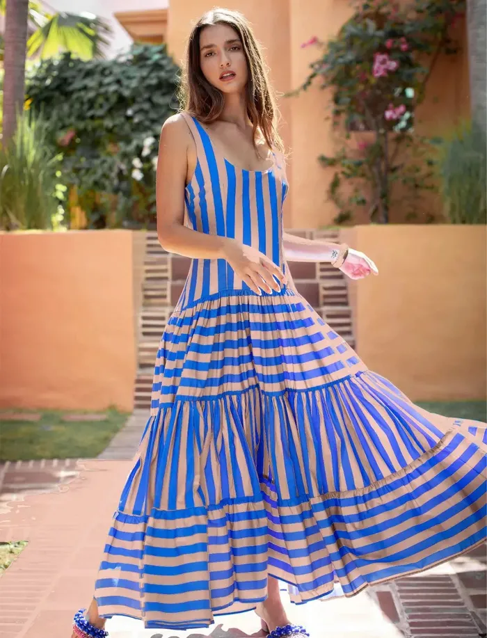 Earrings Erika Pea SELENA MAXI DRESS STRIPE