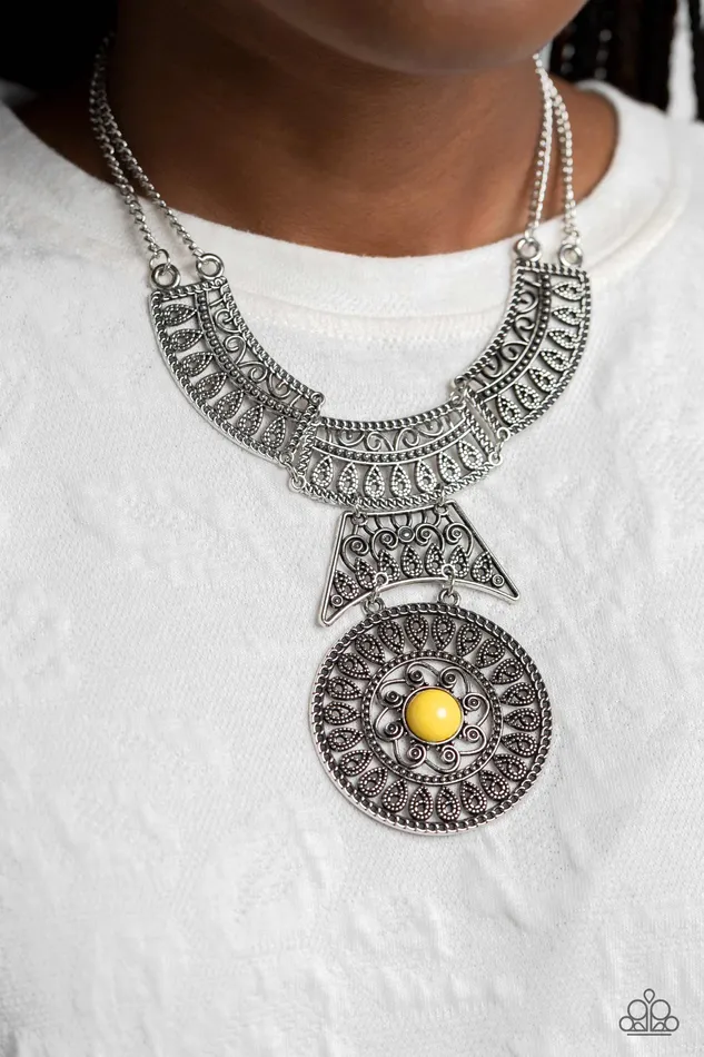 Earrings Fetching Filigree Yellow Paparazzi Accessories