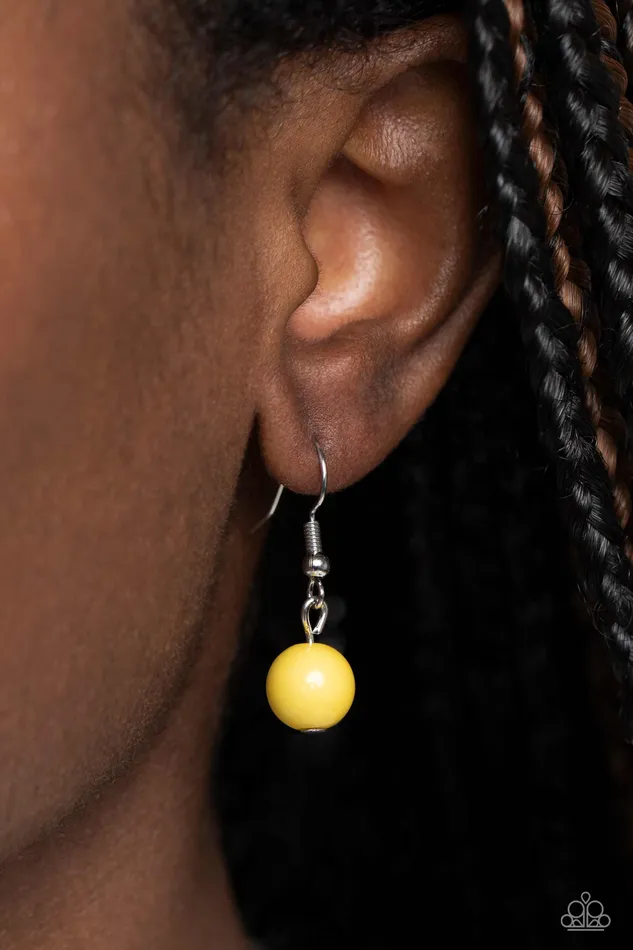 Earrings Fetching Filigree Yellow Paparazzi Accessories