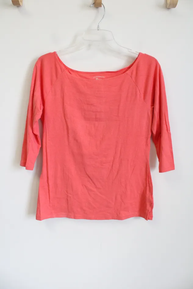 Earrings GH Bass Co GH Bass Co Pink 34 Length Sleeves Shirt M