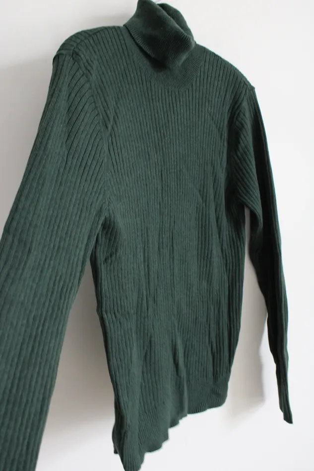 Earrings Gap Vintage Dark Gray Ribbed Turtleneck Sweater M Gap