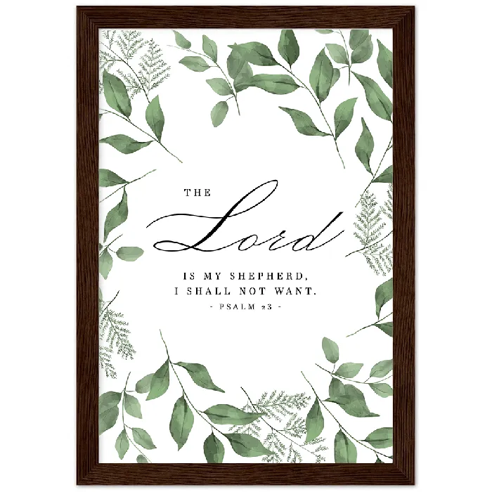 Earrings Gelato Psalm 23 Leaves Border Matte Poster Wooden Frame A4 Earrings Gelato Psalm 23 Leaves Border Matte Poster Wooden Frame A4