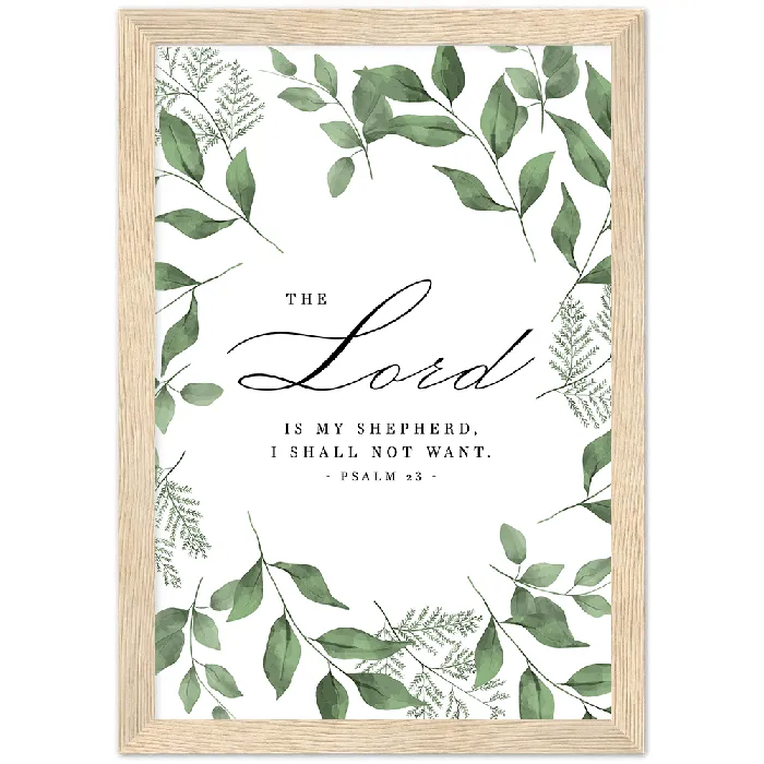 Earrings Gelato Psalm 23 Leaves Border Matte Poster Wooden Frame A4 Earrings Gelato Psalm 23 Leaves Border Matte Poster Wooden Frame A4