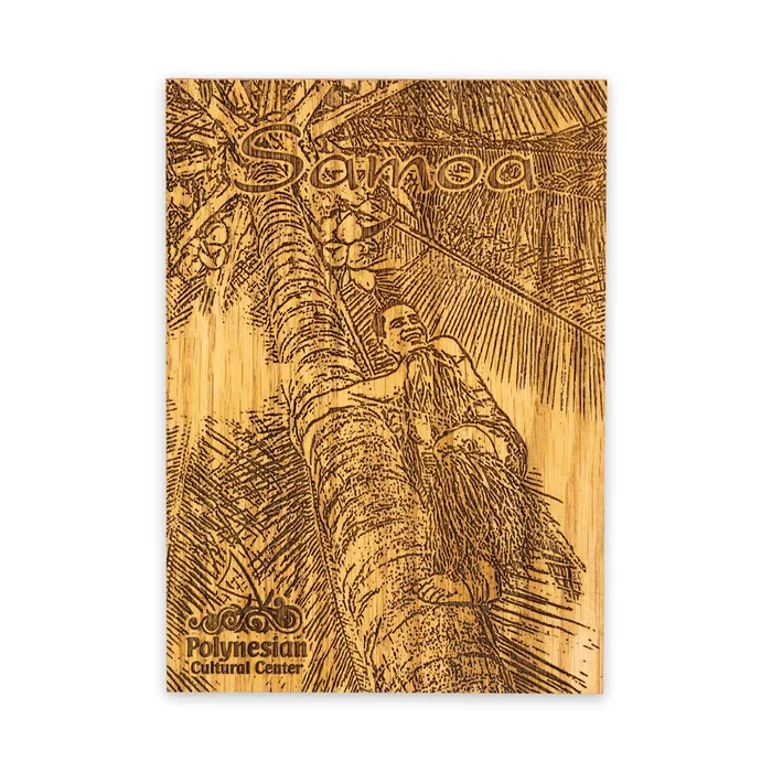 Earrings GIFTWORKSPLUS Wood Post Card 5x7 PCC Samoa
