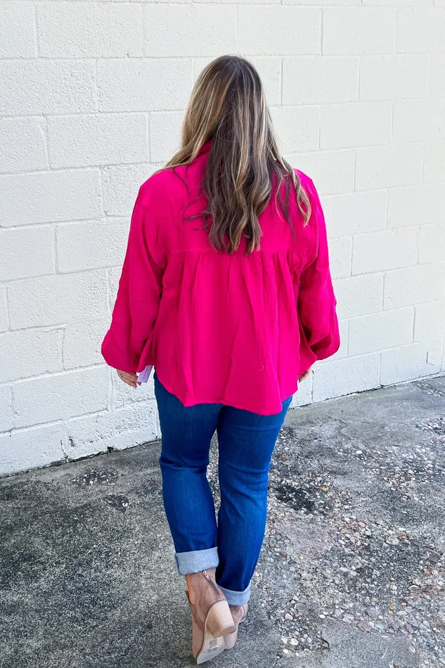 Earrings Haptics Worth The While Top Magenta