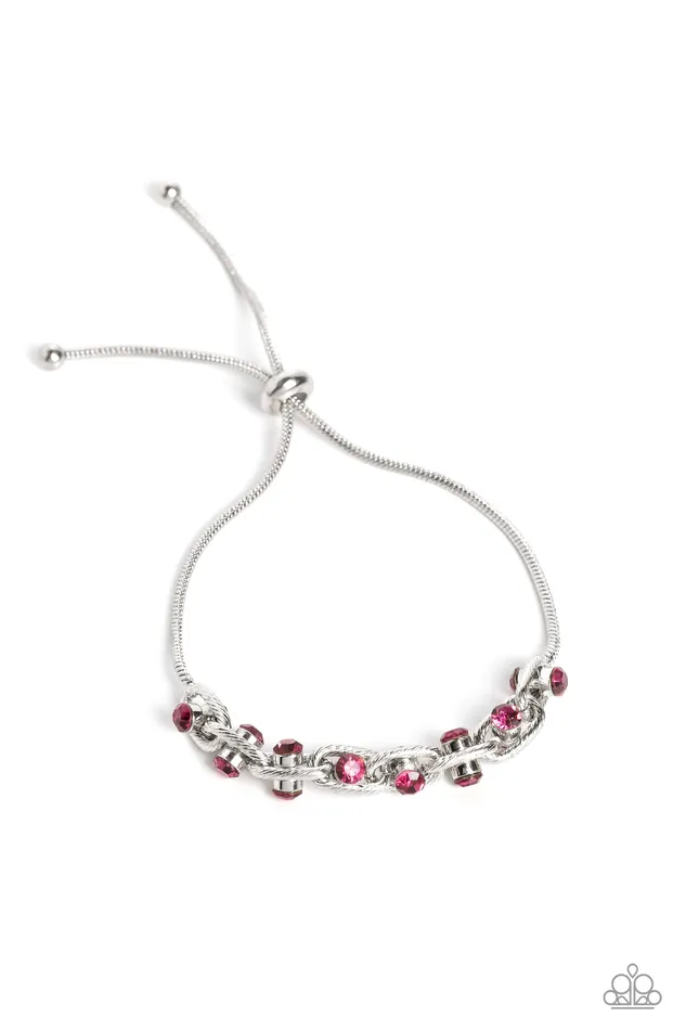 Earrings Intertwined Illusion Pink Paparazzi Accessories