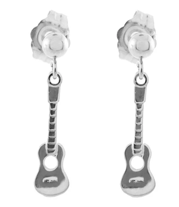Earrings Island Fine Jewelry Sterling Silver Ukulele Post Ball Earrings