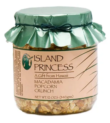 Earrings Island Princess Macadamia Popcorn Crunch 12 oz HAWAIIANKINGCAN