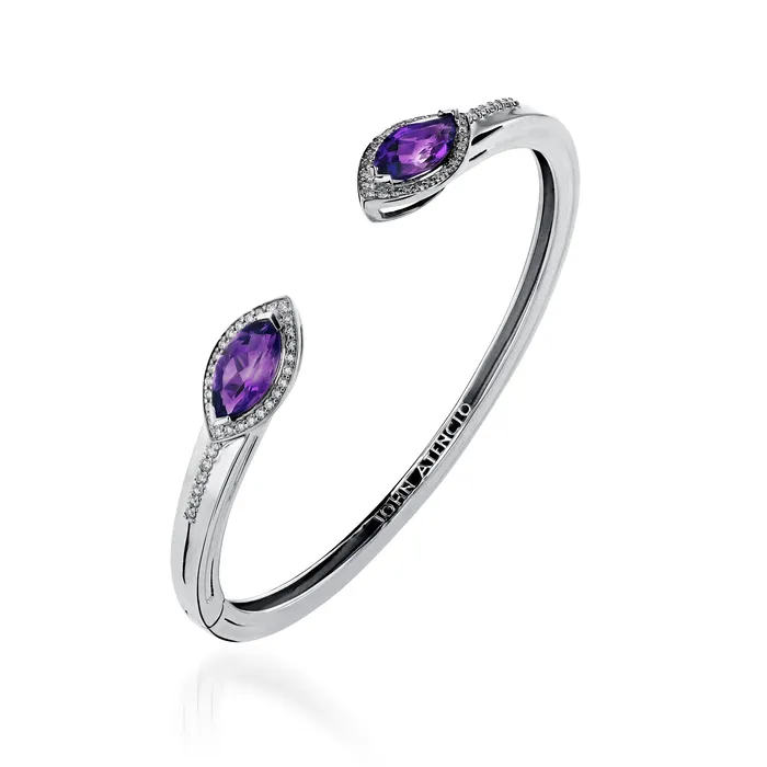 Earrings John Atencio Elixir Gemstone Hinged Cuff with Diamonds