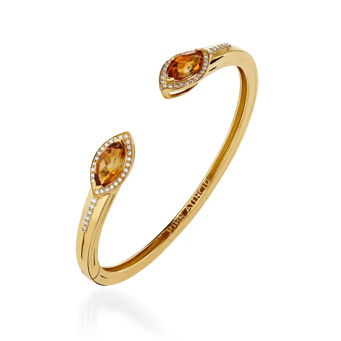 Earrings John Atencio Elixir Gemstone Hinged Cuff with Diamonds