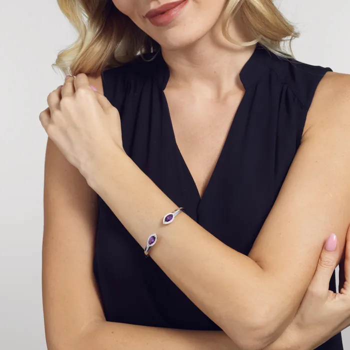 Earrings John Atencio Elixir Gemstone Hinged Cuff with Diamonds