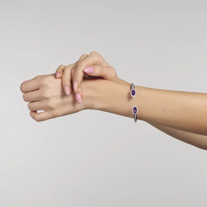 Earrings John Atencio Elixir Gemstone Hinged Cuff with Diamonds