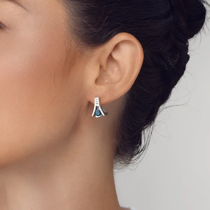 Earrings John Atencio Venture Gemstone Earrings with Diamonds