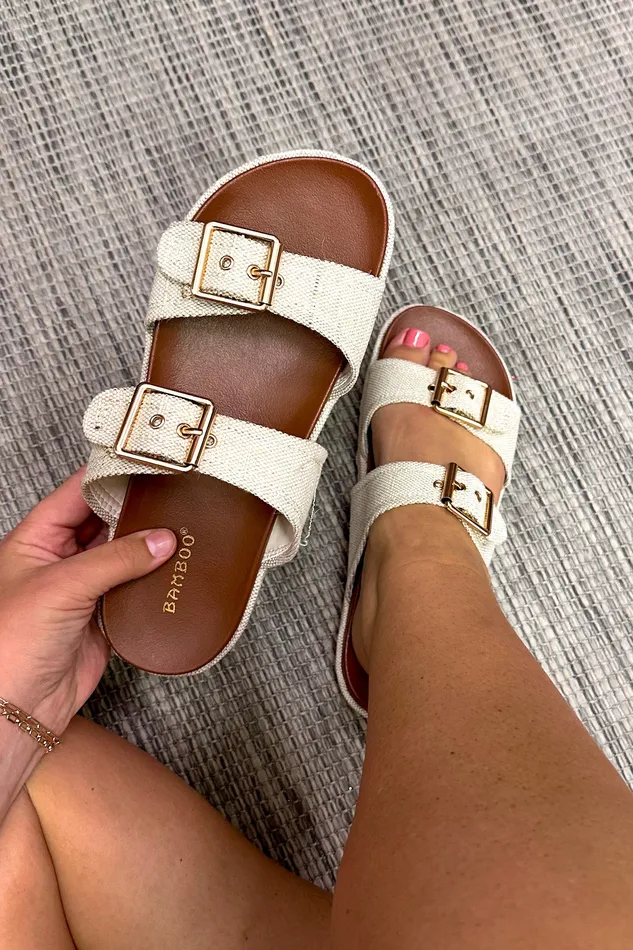 Earrings JP Original Bamboo The Jada Buckle Strap Sandal