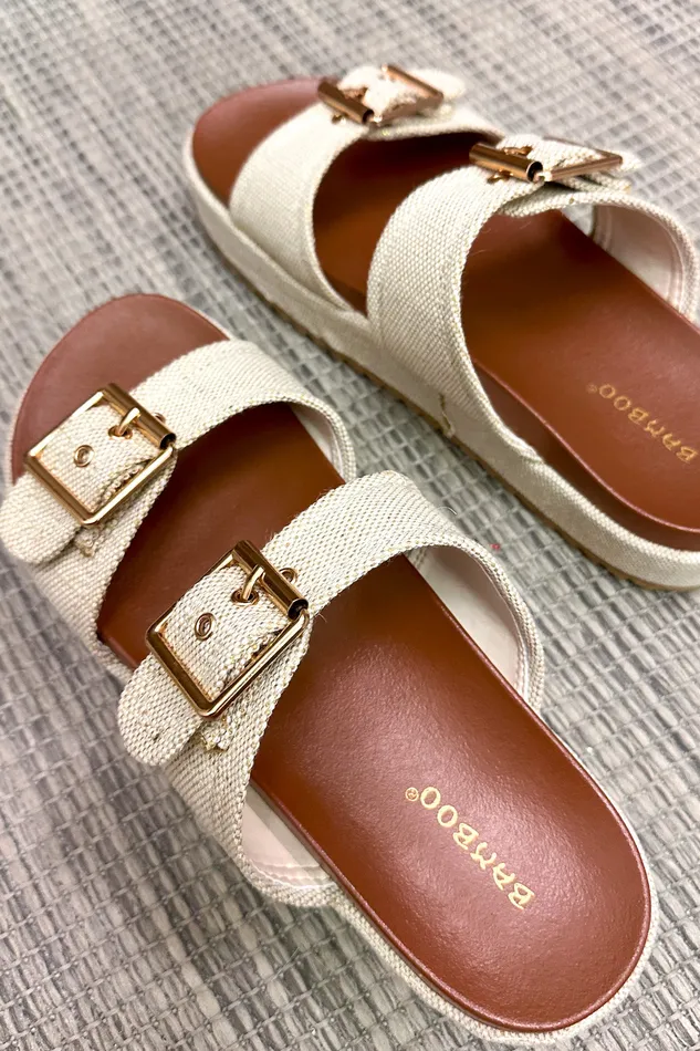 Earrings JP Original Bamboo The Jada Buckle Strap Sandal
