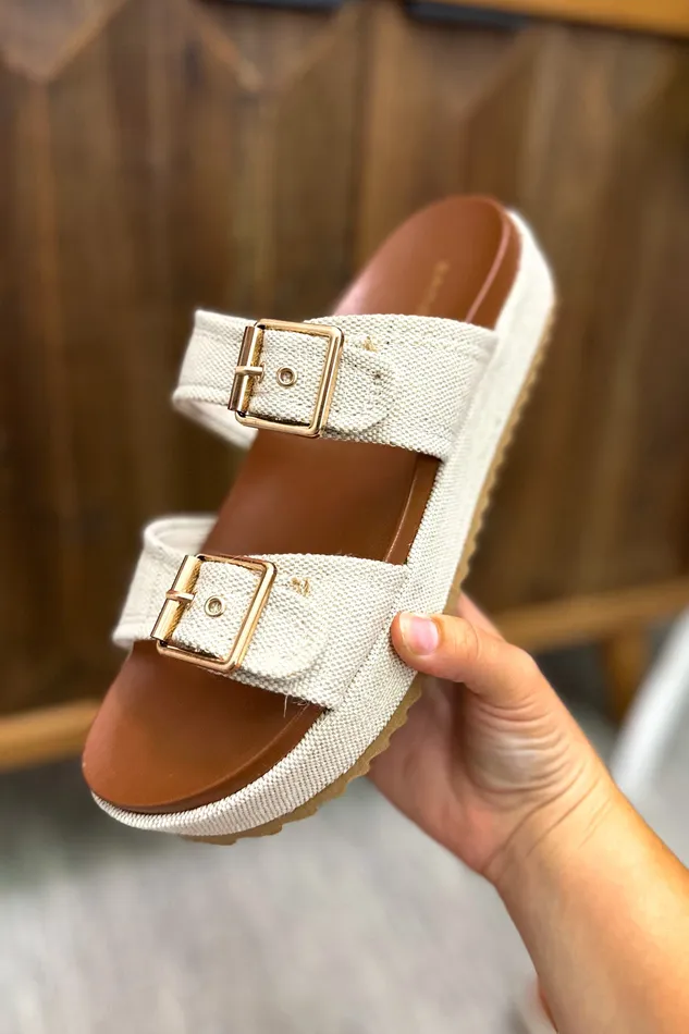 Earrings JP Original Bamboo The Jada Buckle Strap Sandal