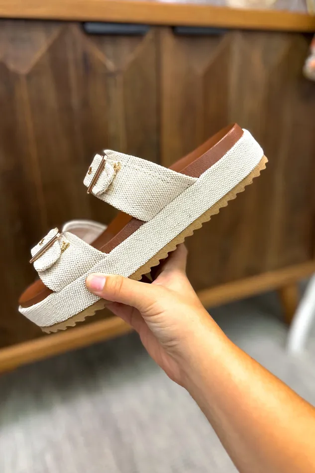 Earrings JP Original Bamboo The Jada Buckle Strap Sandal