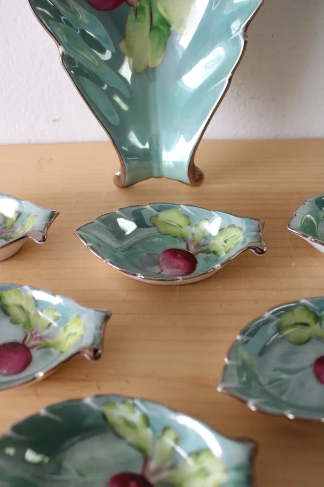 Earrings Jubilee Thrift Noritake Hand Painted Made In Japan Serving Dishes Set Of 7
