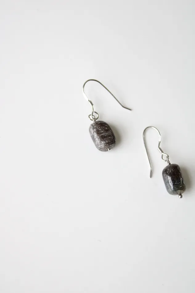 Earrings Jubilee Thrift Preseli Blue Stone Sterling Silver Dangle Earrings