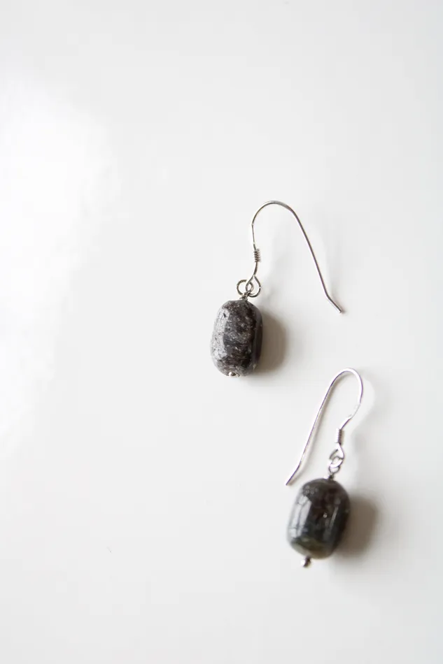 Earrings Jubilee Thrift Preseli Blue Stone Sterling Silver Dangle Earrings