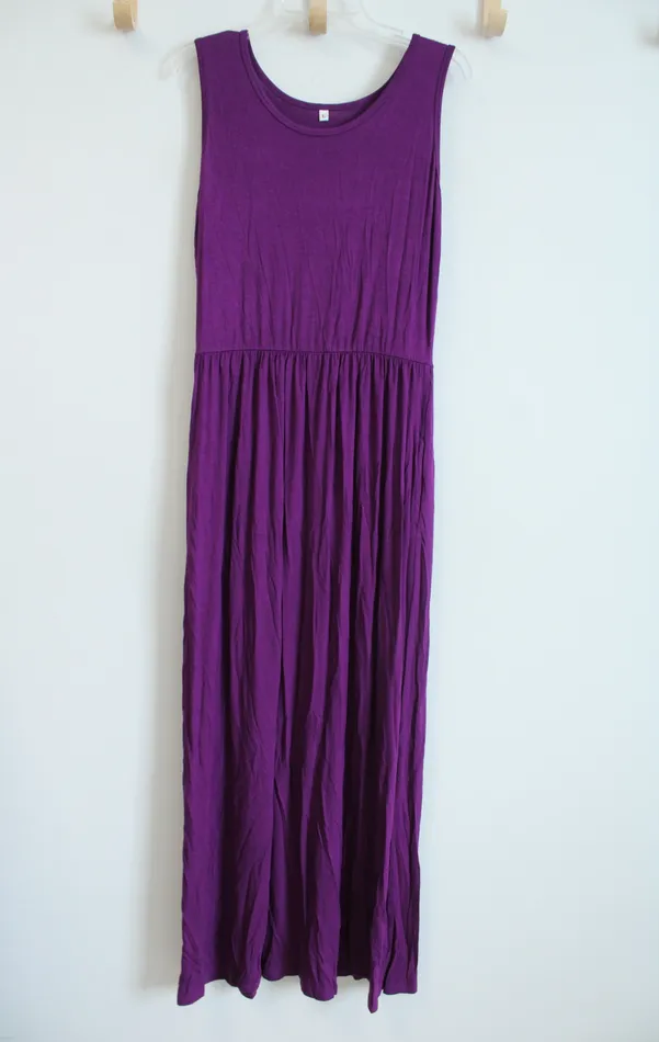 Earrings Jubilee Thrift Purple Maxi Stretch Dress L