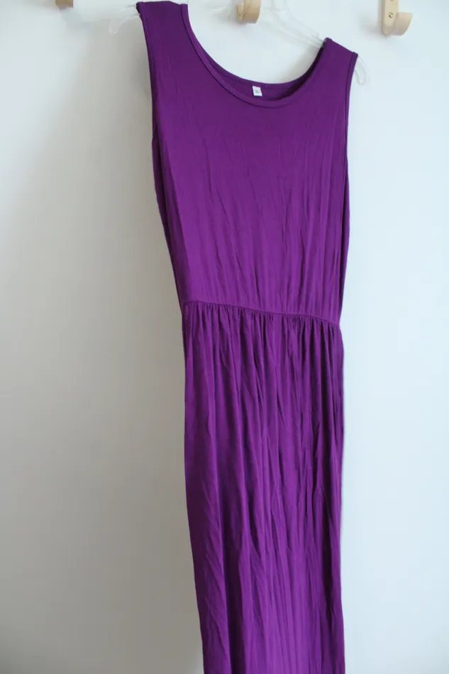 Earrings Jubilee Thrift Purple Maxi Stretch Dress L