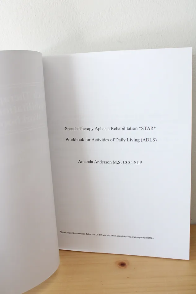 Earrings Jubilee Thrift Speech Therapy Aphasia Rehabilitation STAR Workbook IV By Amanda Anderson MS CCCSLP