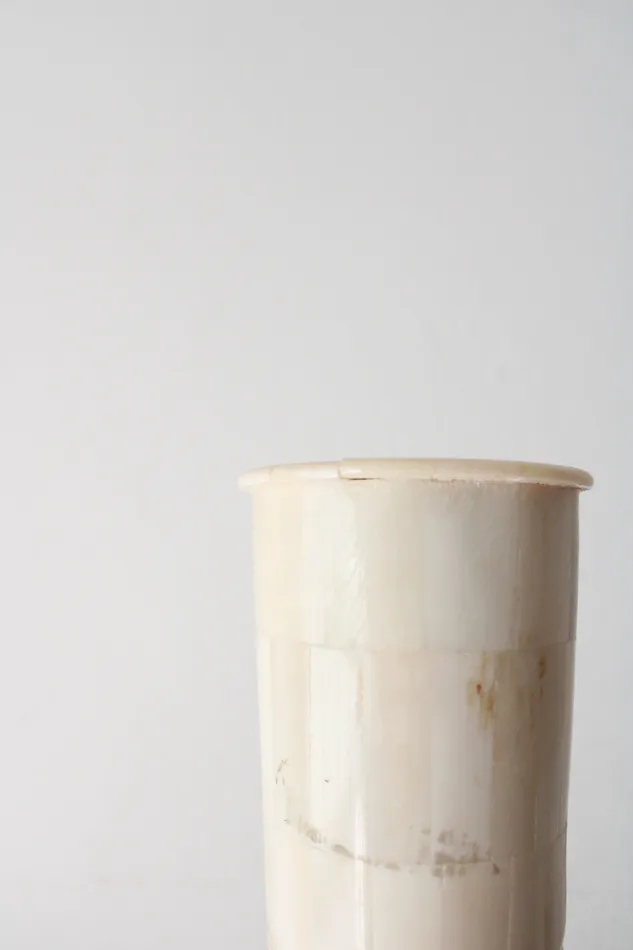 Earrings Jubilee Thrift Tessellated Bone Tall Ivory Candlestick