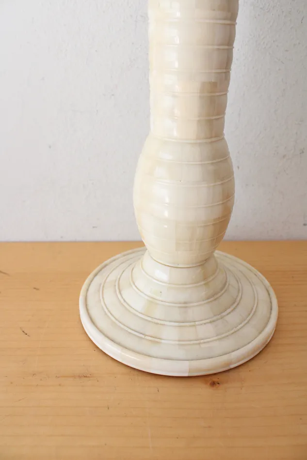 Earrings Jubilee Thrift Tessellated Bone Tall Ivory Candlestick