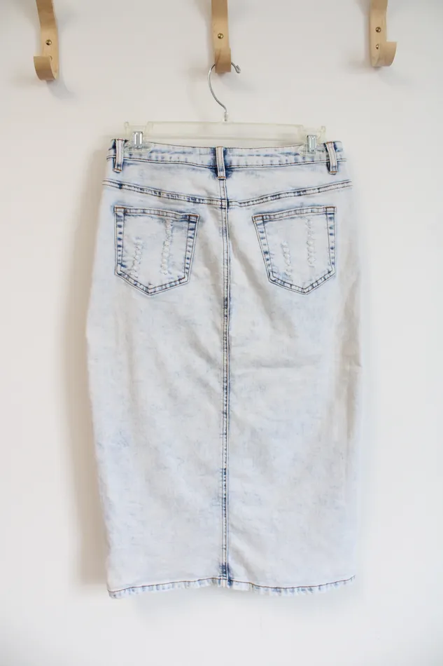 Earrings Jupe De Abby Jupe De Abby Faded Wash Jean Shirt S