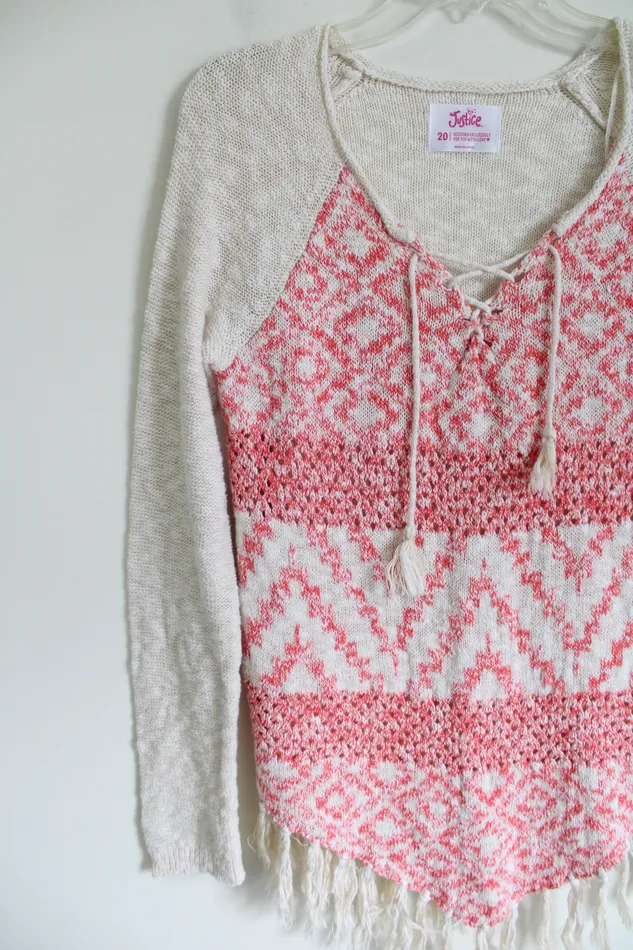 Earrings Justice Justice Pink Cream Knit Top 20